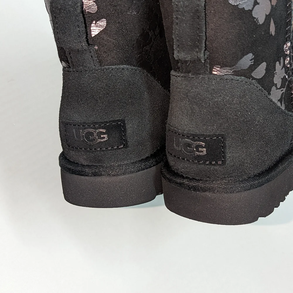 Ugg Australia Women's Classic Mini Floral Foil Boot Size 6.0 7.0 - Picture 5 of 8